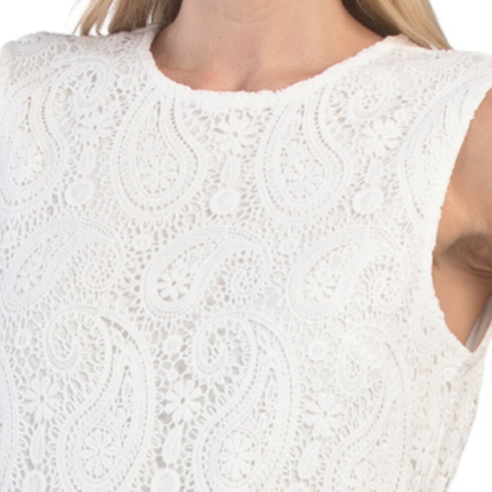 ADRIANNA PAPELL Lace Mini Sheath Dress - Picture 3 of 5